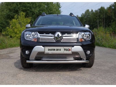 Защита переднего бампера 60 мм ТСС для Renault Duster 2015-2021