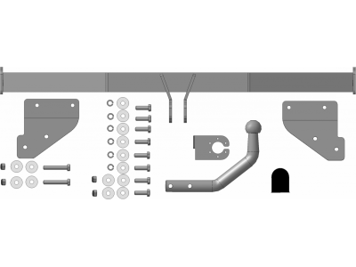 Фаркоп Мотодор оцинкованный на седан для Hyundai Solaris/Kia Rio 2017-2021