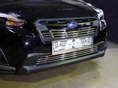 Решетка радиатора верхняя 12 мм ТСС для Subaru XV 2017-2021