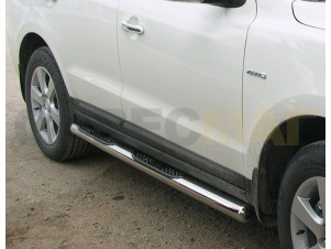 Пороги труба с накладками 76 мм для Kia Sorento № KST 2